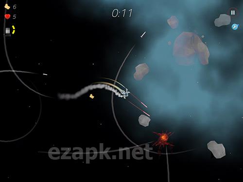 2 minutes in space: Missiles and asteroids survival