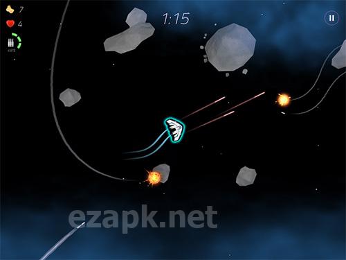 2 minutes in space: Missiles and asteroids survival
