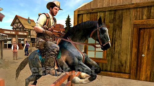 Western cowboy gun shooting fighter open world