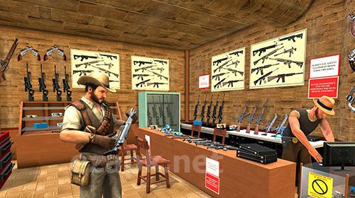 Western cowboy gun shooting fighter open world