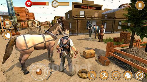 Western cowboy gun shooting fighter open world