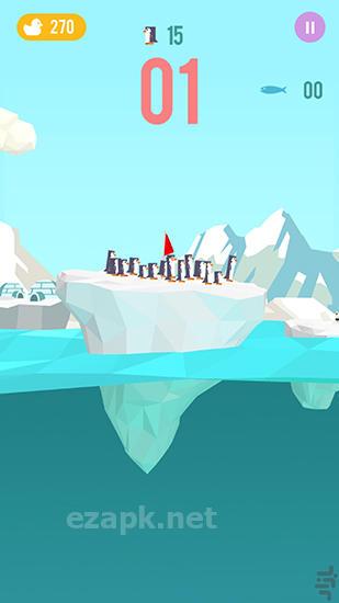 Drifting penguins