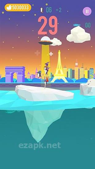 Drifting penguins