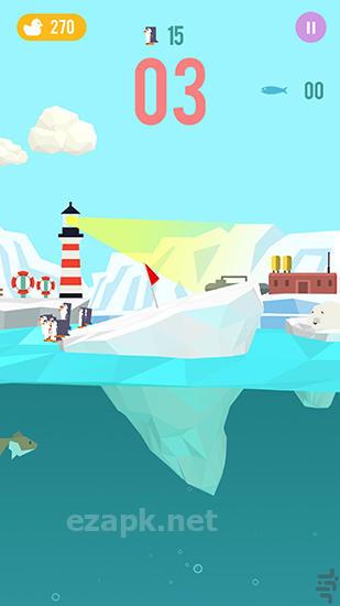 Drifting penguins