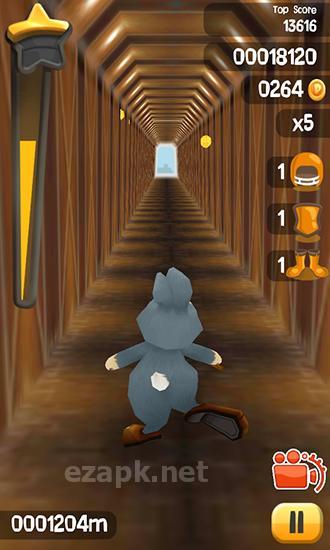 Easter bunny. Rabbit frenzy: Easter eggs storm