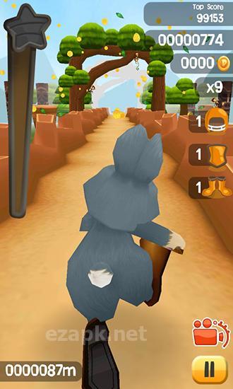 Easter bunny. Rabbit frenzy: Easter eggs storm