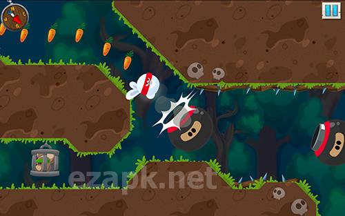Rabbit samurai: Rope swing hero