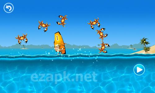 Tropical island boat racing