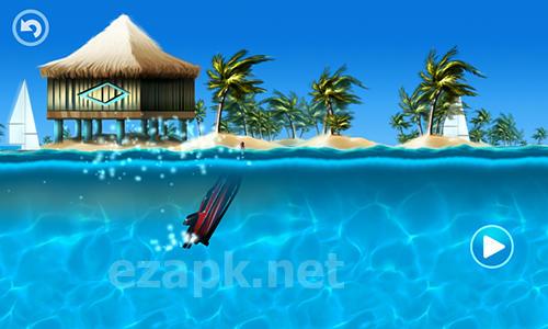 Tropical island boat racing