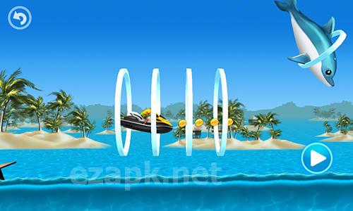Tropical island boat racing
