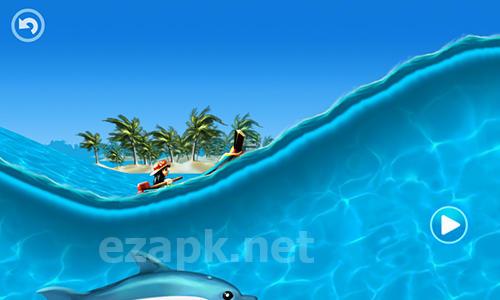 Tropical island boat racing