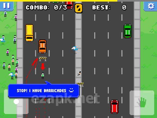 Traffic cross: Don't hit by car