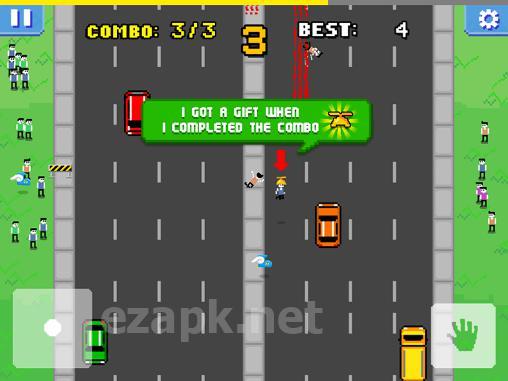 Traffic cross: Don't hit by car
