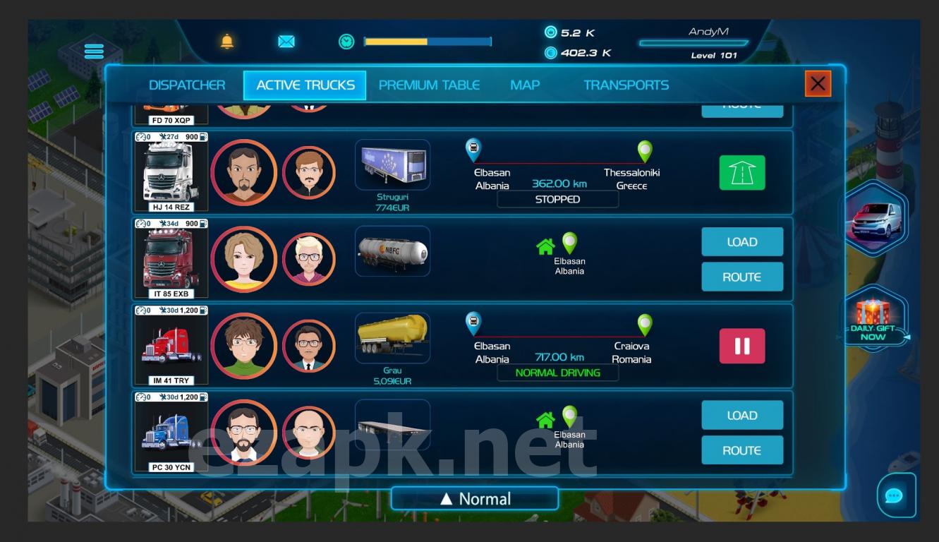 Virtual Truck Manager 2 Tycoon trucking company