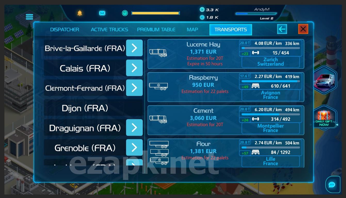 Virtual Truck Manager 2 Tycoon trucking company