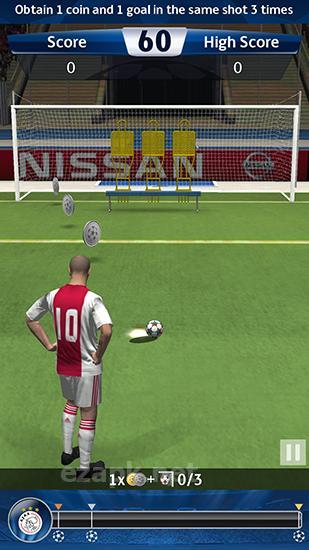 UEFA champions league: PES flick. Pro evolution soccer