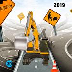 Excavator digging: Road construction simulator 3D