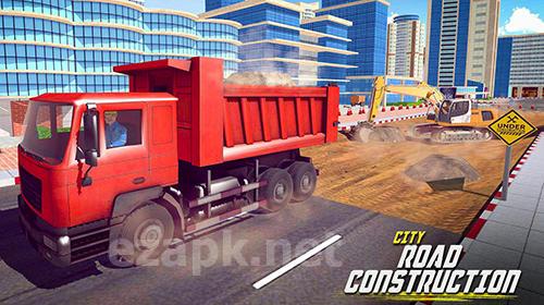 Excavator digging: Road construction simulator 3D