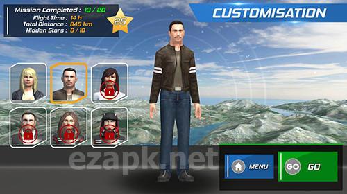 Airplane flight pilot simulator