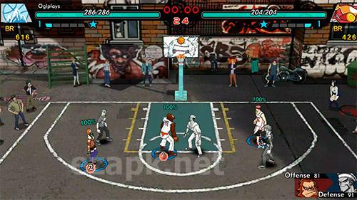 Burning basketball