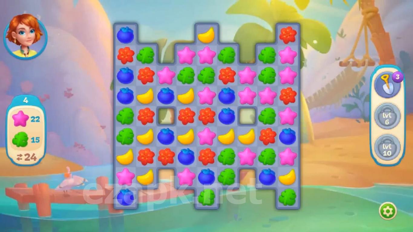 Hawaii Match-3 Mania Home Design & Matching Puzzle
