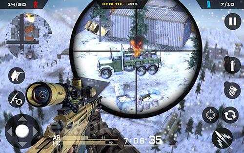 Winter mountain sniper: Modern shooter combat