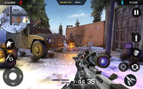 Winter mountain sniper: Modern shooter combat