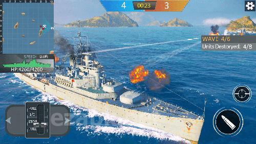 Warship sea battle