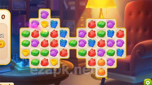 Family hotel: Romantic story decoration match 3