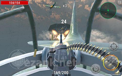 One man in the sky