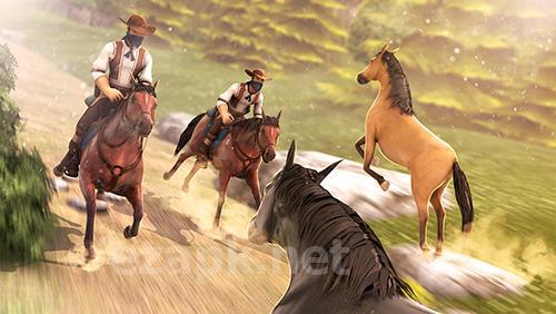 Cowboys horse racing field