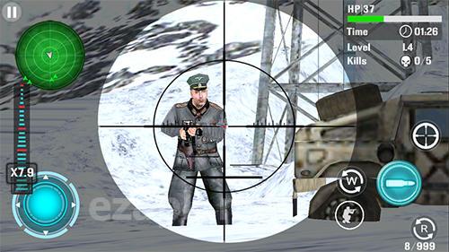 Mountain sniper shooting
