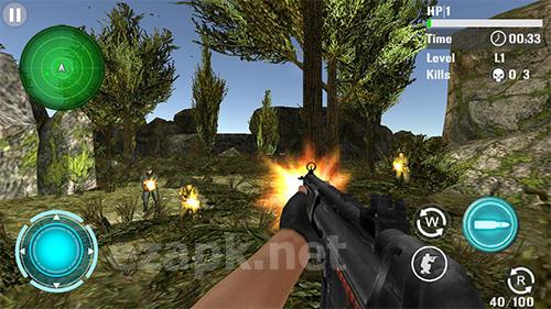 Mountain sniper shooting
