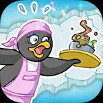 Penguin diner. Ice penguin restaurant