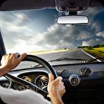 Driving in car
