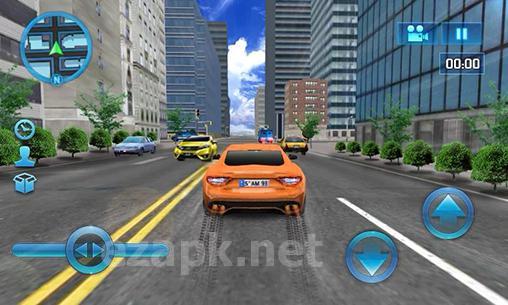 Driving in car