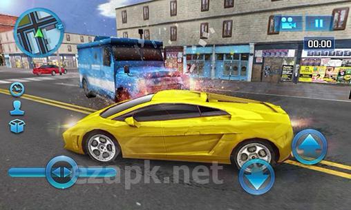Driving in car