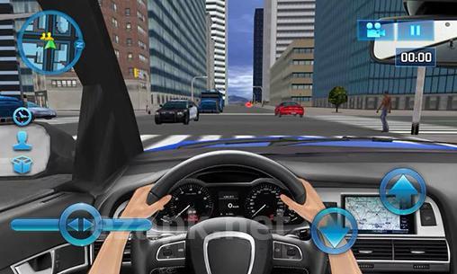 Driving in car