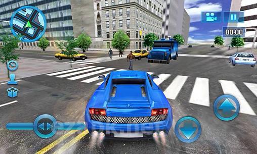 Driving in car