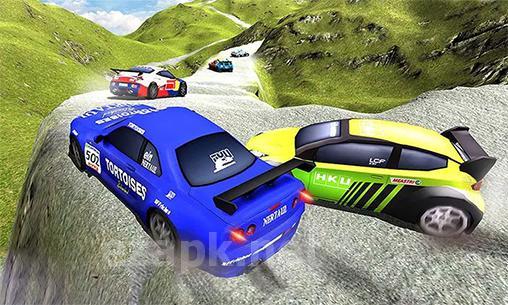 Offroad hill racing car driver