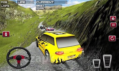 Offroad hill racing car driver