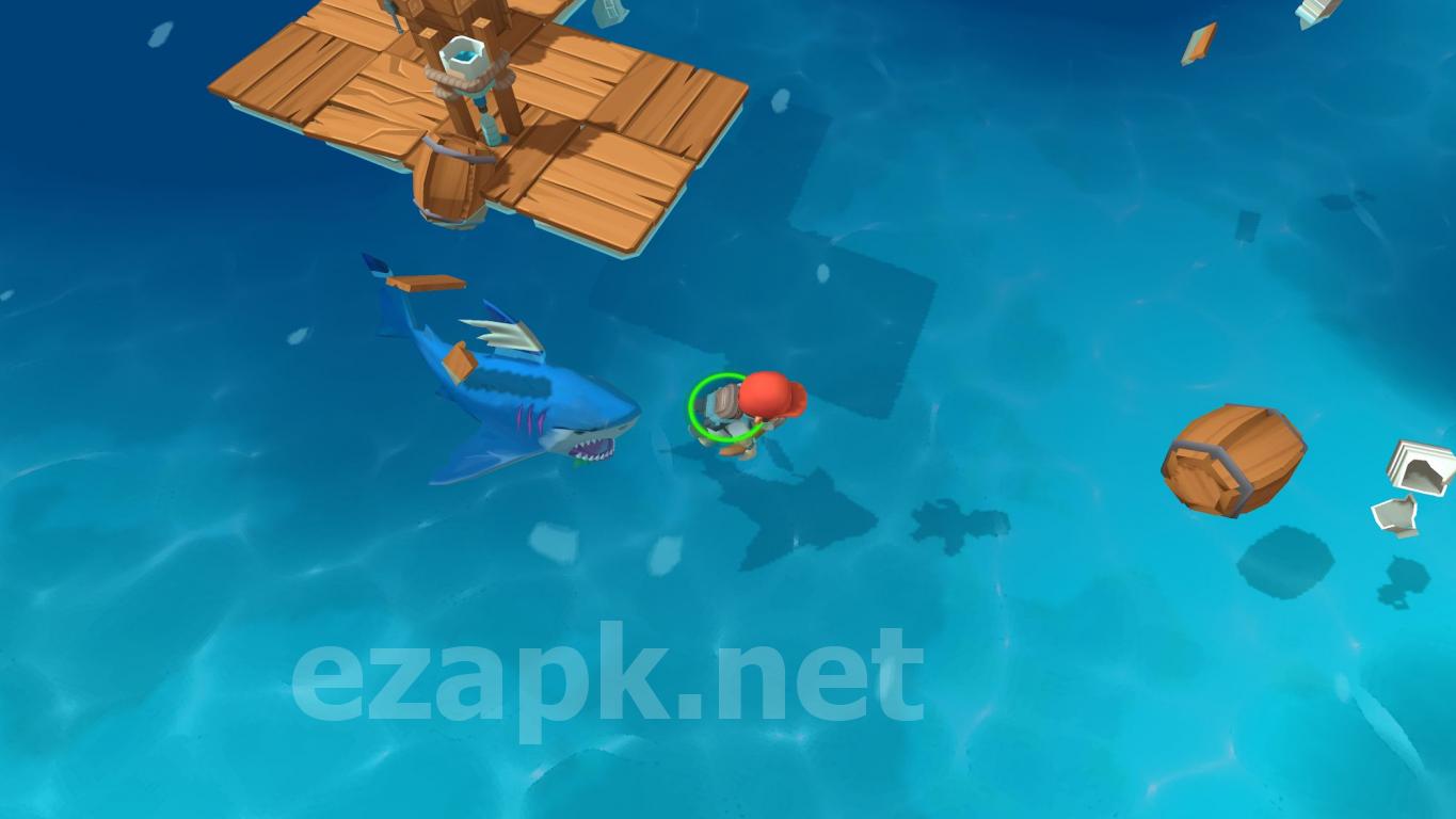 Epic Raft: Fighting Zombie Shark Survival