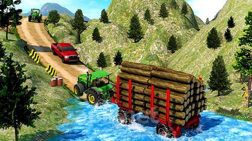 Drive tractor offroad cargo: Farming games