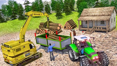 Drive tractor offroad cargo: Farming games