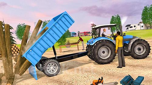 Drive tractor offroad cargo: Farming games