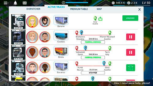 Virtual truck manager: Tycoon trucking company