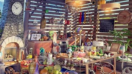 Hidden objects. Messy kitchen 2: Cleaning game