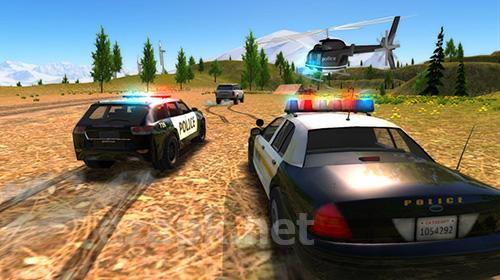 Crime city police car driver