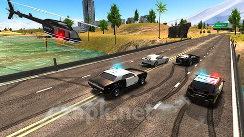 Crime city police car driver
