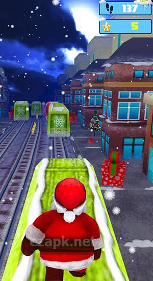 Santa runner: Xmas subway surf